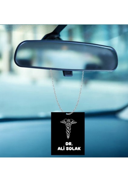 Dikiz Aynası Araba Süsü Kişiye Özel Doktor Hediye Görselli