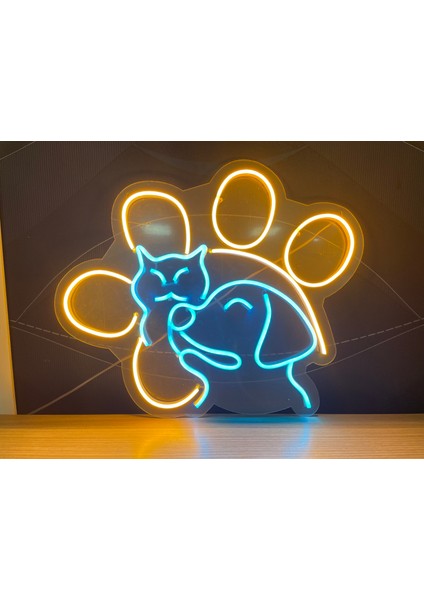 Neon LED Dekoratif Aydınlatma -Kedi Köpek, 45X35 Cm- fiyatları