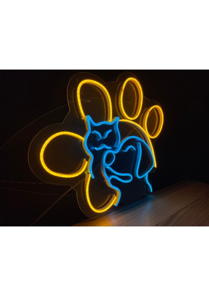 Neon LED Dekoratif Aydınlatma -Kedi Köpek, 45X35 Cm- indirimleri