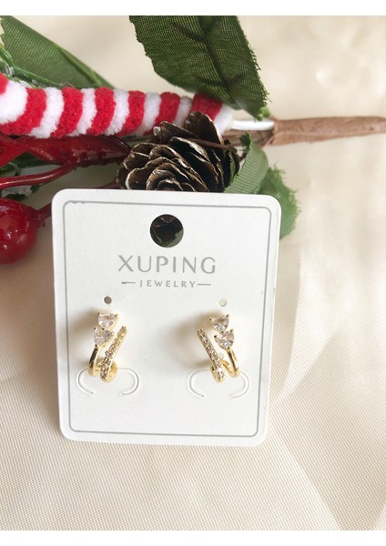 Zirkon Taşlı Gold Zarif Bijuteri Küpe fiyatları