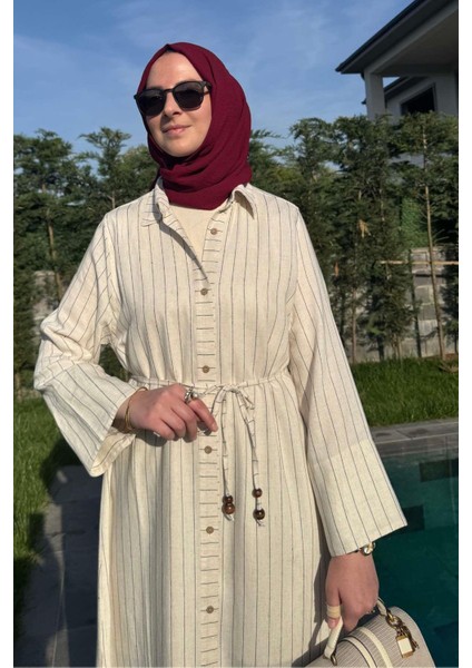 Çizgili Natural Kap Siyah