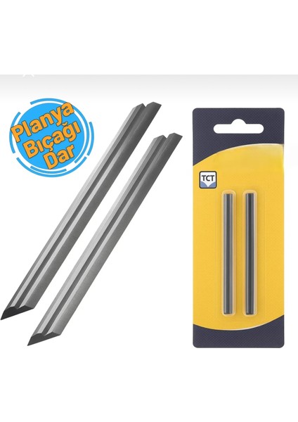 Planya Bıçağı Ikili Set 82 mm Dar Tip
