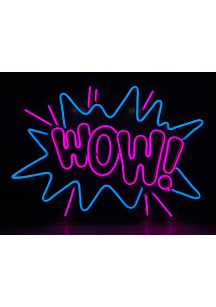Neon LED Dekoratif Aydınlatma -Wow, 45X30 Cm- fiyatları