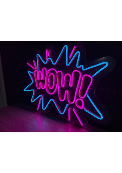 Neon LED Dekoratif Aydınlatma -Wow, 45X30 Cm- modelleri