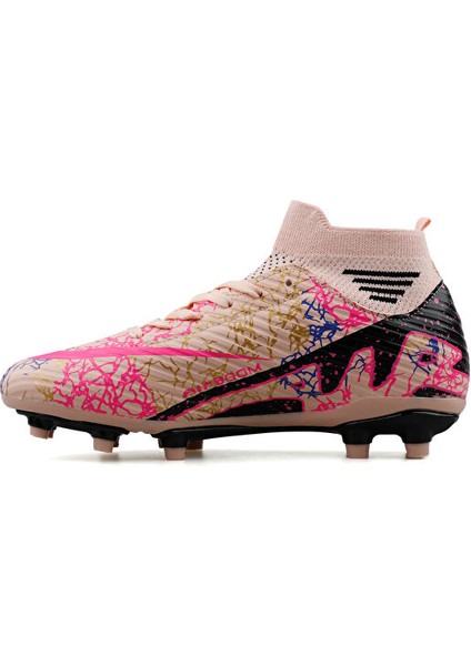 erkek çim zemin kramponu mkrp-somon-sıyah-desenlı pembe fiyatları