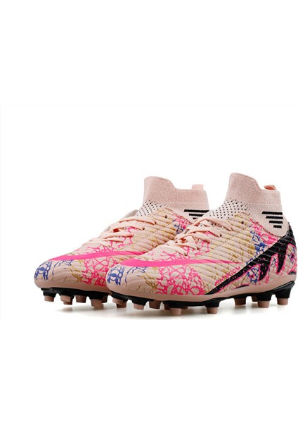 erkek çim zemin kramponu mkrp-somon-sıyah-desenlı pembe modelleri