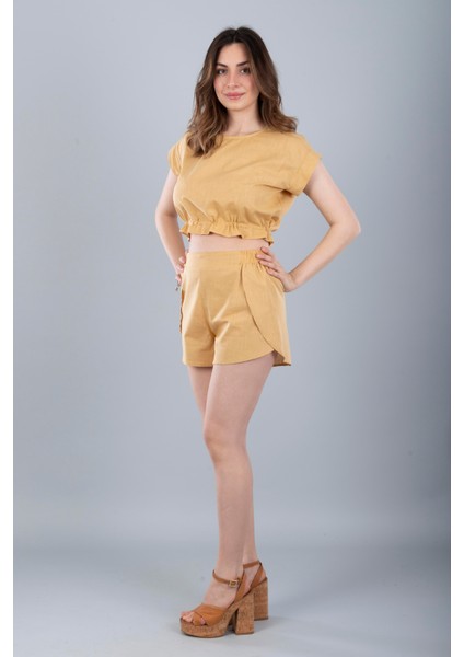 Pamuklu Bağlamalı Crop Hardal fiyatları