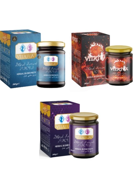Ginseng Atom Enerji Bitkisel Macunu 3 Adet Kavanoz (720 Gr)