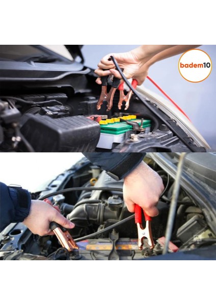 2 Metre 16MM² Kalınlık 6V/12/24V 600 Amper Akü Takviye Kablosu Araç Araba Oto Akümülatör Sarj Şarj fırsatları