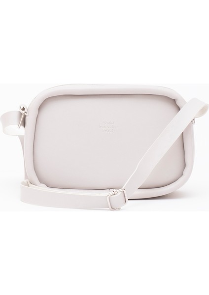 Gri Shk62 Tek Bölmeli Deri Ayarlanabilir Askılı Fermuarlı Çapraz Omuz Çantası U:15 E:21 G:7 Cm