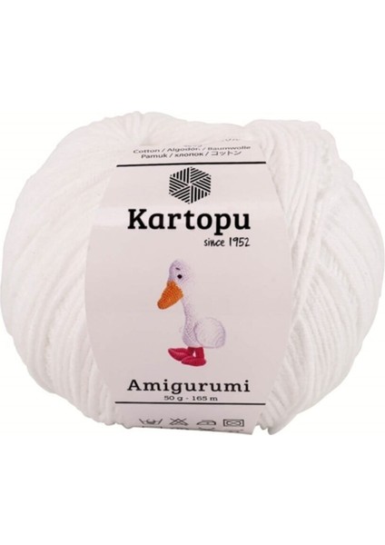 Amigurumi Pamuk Oyuncak Punch Panç Örgü İpi Beyaz K010 50 gr