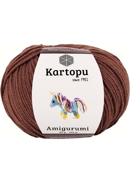 Amigurumi Pamuk Oyuncak Punch Panç Örgü İpi Kahverengi K839 50 gr