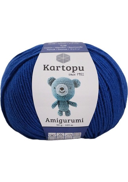 Amigurumi Pamuk Oyuncak Punch Panç Örgü İpi Koyu Saks K627 50 gr