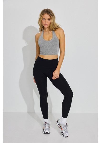 Grimelanj Halter Yaka Boyun Askılı Crop Top MG2456
