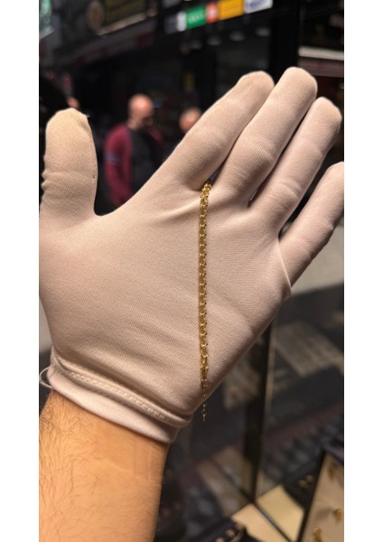 14 Ayar Altın Işlemeli Doç Zincir Bileklik modelleri