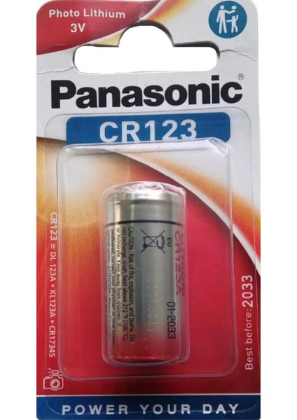 Panasonic CR123AL/1B 3 Volt Lityum CR123 Tekli Fotoğraf Makinesi Pili (5024)
