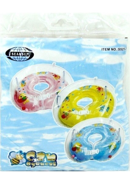 Bebek Boyun Simidi 3 Renkli Boyunluk 40 Cm Havuz Simidi Mavi