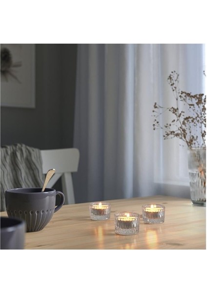 Smallspırea Tealight Mumluk Cam 4 cm 3 Adet modelleri
