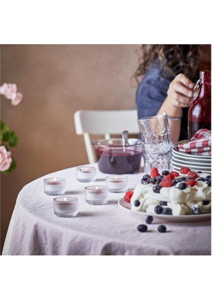 Störtskön Kokulu Tealight Mum Kırmızı 3,5 Saat Yabani Meyveler