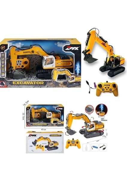 Uzaktan Kumandalı Şarjlı Paletli Excavator 1/18 Boy Full Fonksiyon Kepçe Hareketli Işıklı