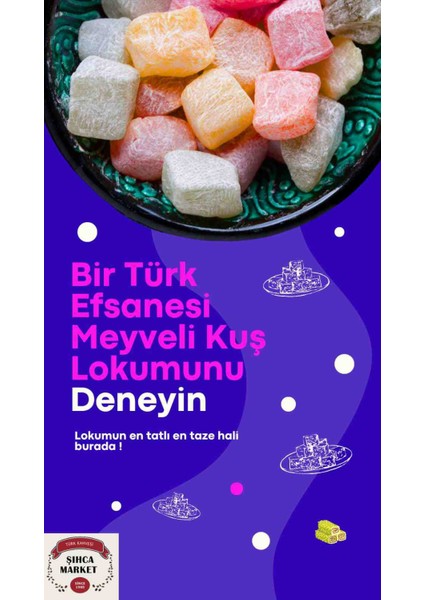 Meyveli Kuş Lokumu 500 gr fiyatları