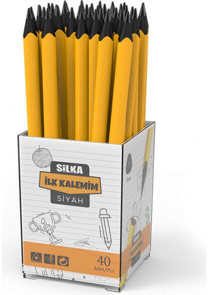 Sılka Ilk Kalemım Jumbo Sıyah 40 Lı Paket Art.75