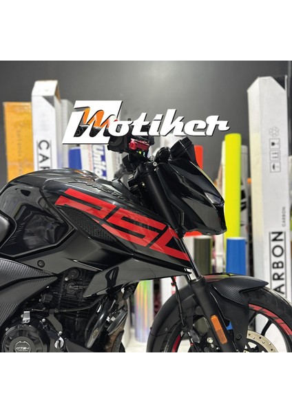 Bajaj N250 Yan 250 Yazısı Sağ Sol Kırmızı fırsatları