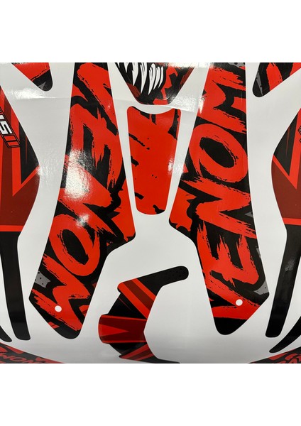 Bajaj N250 Venom Tasarım Motosiklet Sticker Etiket Kaplama Modeli Kırmızı Gri Siyah indirimleri