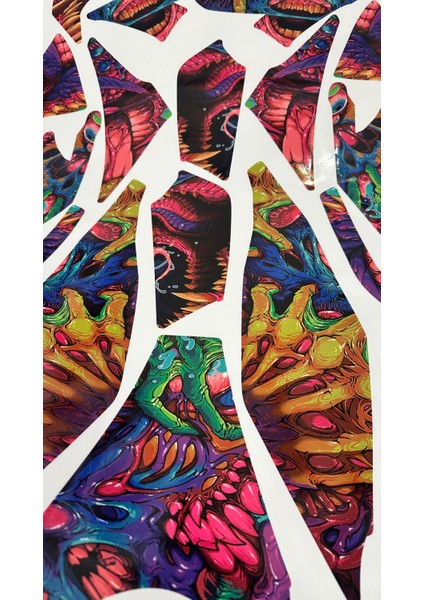 Cfmoto 250SR Hyper Beast Sticker Etiket Kaplama Modeli Pembe Mor Mavi fiyatları