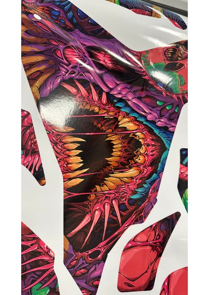 Cfmoto 250SR Hyper Beast Sticker Etiket Kaplama Modeli Pembe Mor Mavi fırsatları