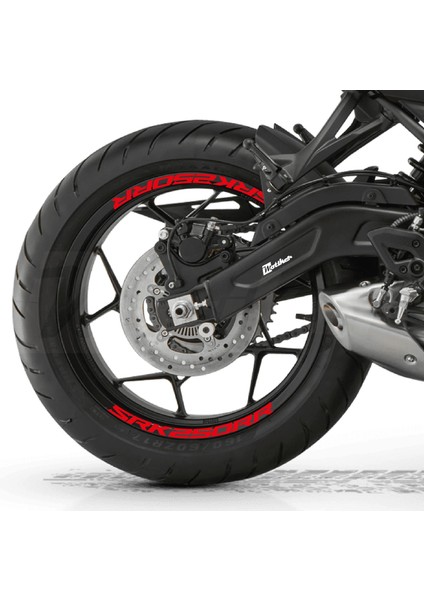 Rks (Qj Motor) Srk 250RR Motosiklet Jant Içi Sticker Etiket Modeli Kırmızı