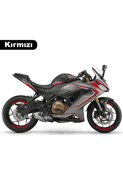 Rks (Qj Motor) Srk 250RR Motosiklet Jant Içi Sticker Etiket Modeli Kırmızı fiyatları