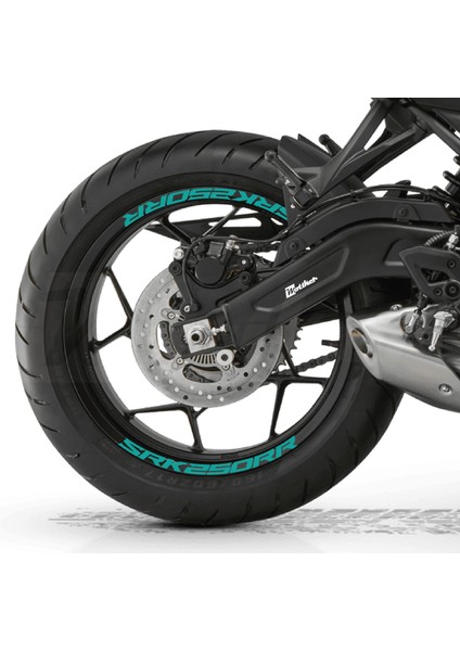 Rks (Qj Motor) Srk 250RR Motosiklet Jant Içi Sticker Etiket Modeli Turkuaz