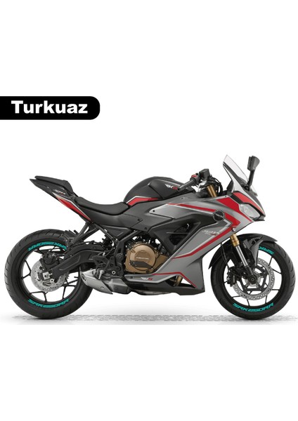 Rks (Qj Motor) Srk 250RR Motosiklet Jant Içi Sticker Etiket Modeli Turkuaz fiyatları