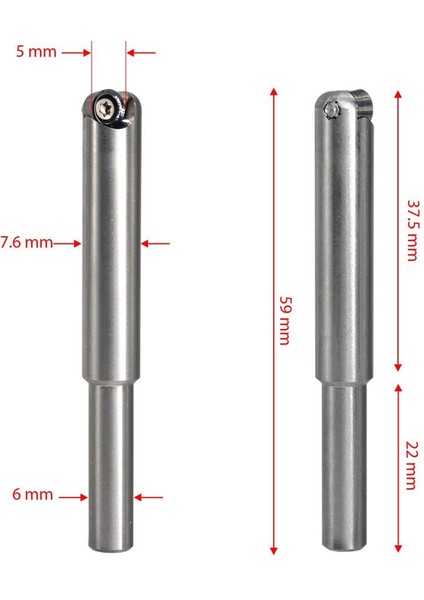 Msl Uzun Tip Mini Ahşap Oyma Yuvarlak Elmaslı (Sap 6.0 Mm)