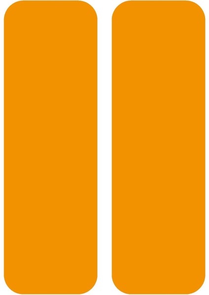 Sarı Reflective (Reflektif) 2'li Dikdörtgen Sticker Paketi Otomobil Motosiklet Reflektif Parlayan Sticker Etiket Modeli