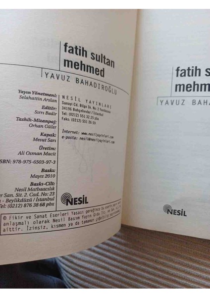 Fatih Sultan Mehmed Fatih Sultan Mehmet 1,baski Imzali