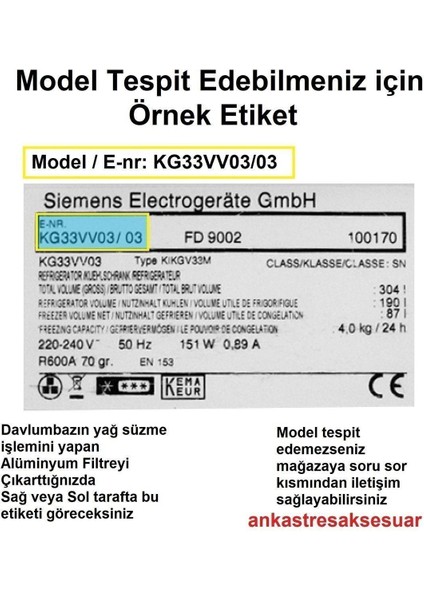 LC65KA270T/06 Davlumbaz Karbon Filtre LA10LKA6 2li 1takım Bacasız Ankastre Aspiratör Filtresi