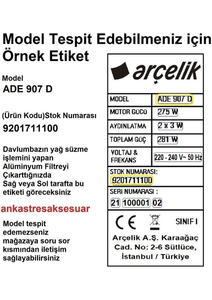 Gdpp 2131 x (8863331600) 15.02.2023 Sonrası Üretilen Davlumbaz Karbon Filtre Aspiratör Filtresi