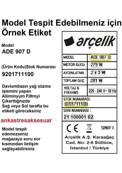 Ala 521 B (8899841300) Davlumbaz Karbon Filtre 2li 1takım Bacasız Aspiratör Kömür Filtresi