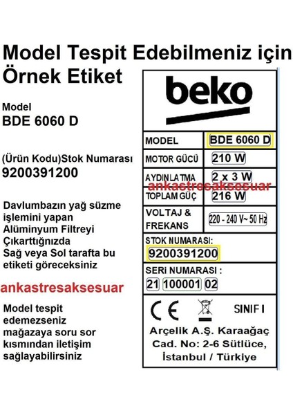 Adp 61420 I (8863371200) 15.02.2023 Sonrası Üretilen Davlumbaz Karbon Filtre Aspiratör Filtresi