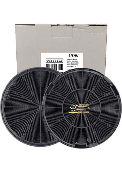 LC64PCC60T Davlumbaz Karbon Filtre 2li 1takım Ankastre Aspiratör Bacasız Kullanım Kömür Filtresi