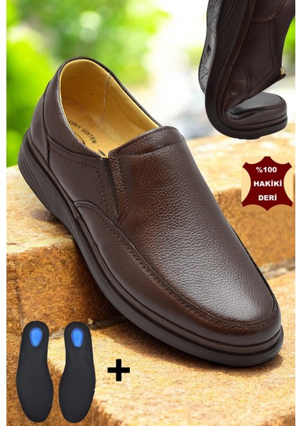 Tab8050 Ortopedik Taban Deri Erkek Ayakkabı Mevsimlik Baba Ayakkabısı