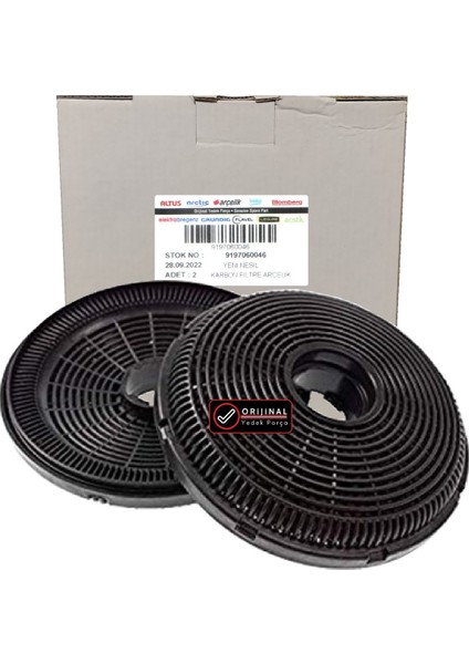 Ade 93640 S (8865441200) Davlumbaz Karbon Filtre 2li 1takım Bacasız Aspiratör Kömür Filtresi