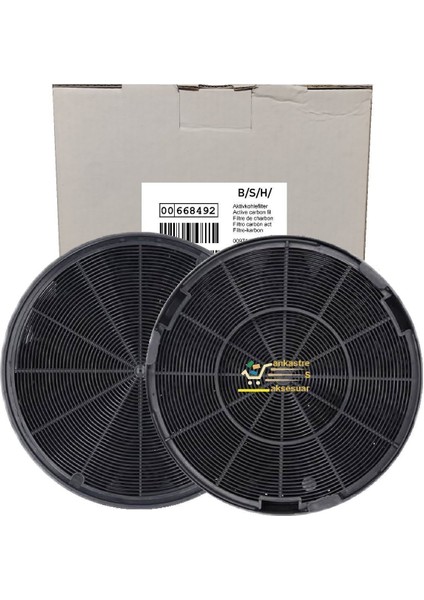 LC64PCC60T/06 Davlumbaz Karbon Filtre 2li 1takım Ankastre Aspiratör Bacasız Kullanım Kömür Filtresi