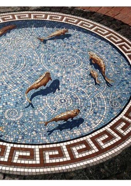 Yüzen Balıklar Elmas Mozaik Tablo / Boncuk Goblen Yapıştırma 45X60CM