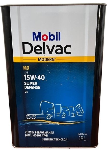 Delvac 15W-40 Super Defense V4 Dizel Motor Yağı - 18 Lt.