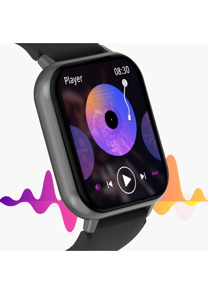 LW-213 Ios ve Android Uyumlu Spor Akıllı Saat IP67 Sertifikalı Siyah