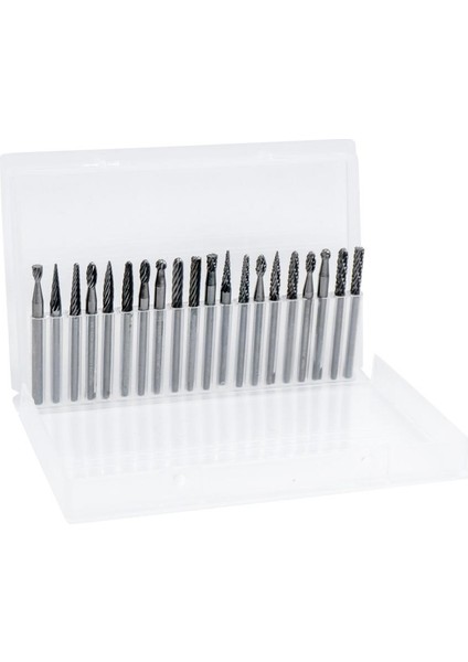 6319 Ahşap-Metal Karbür Kalıpçı Freze Ucu 20 Parça (3 mm Saplı)