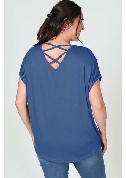 Sırt Çapraz Kısa Kol Bluz